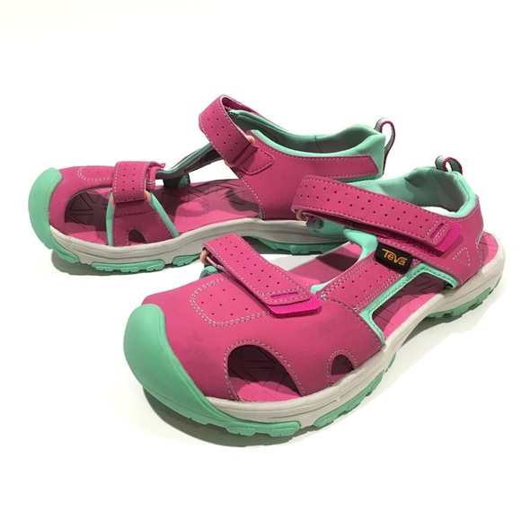 TEVA HURRICANE CLOSED TOE PRO SPORTS WATER SANDALS -RASPBERRY -YOUTH US 5 -NEW - Picture 7 of 7